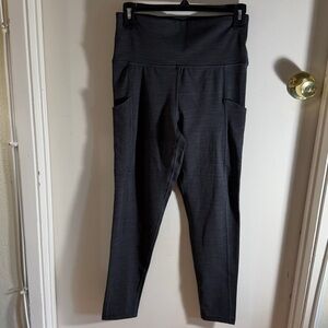 American Eagle dark gray Black weathered High-Rise Leggings with Side Pockets.